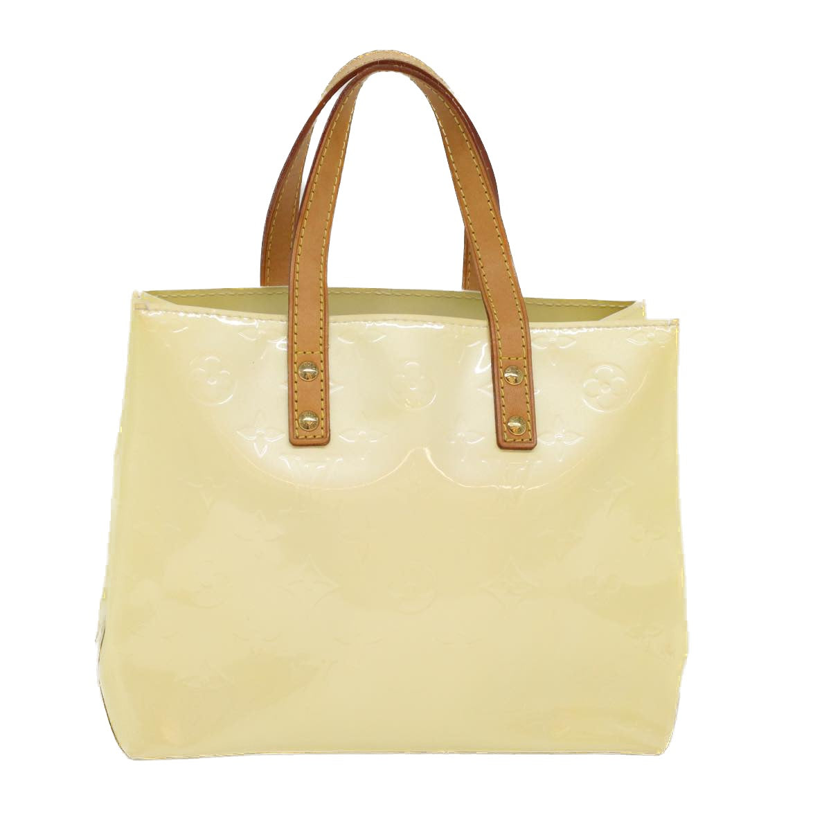 LOUIS VUITTON Monogram Vernis Reade PM Hand Bag Perle LV 47983