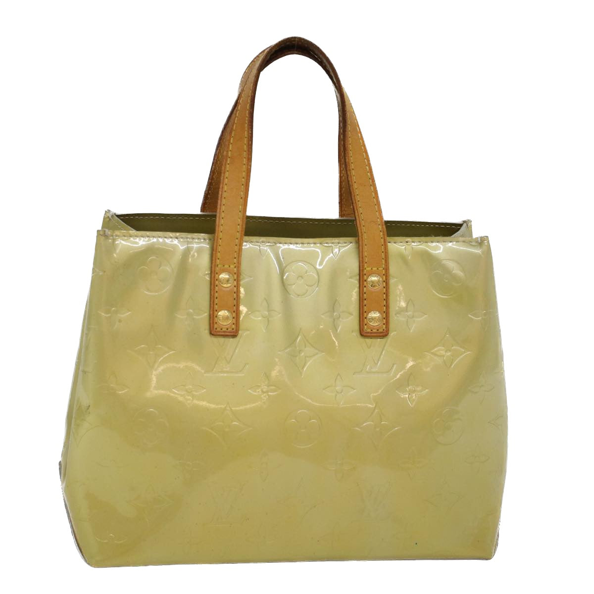 LOUIS VUITTON Monogram Vernis Reade PM Hand Bag Gris LV 47984