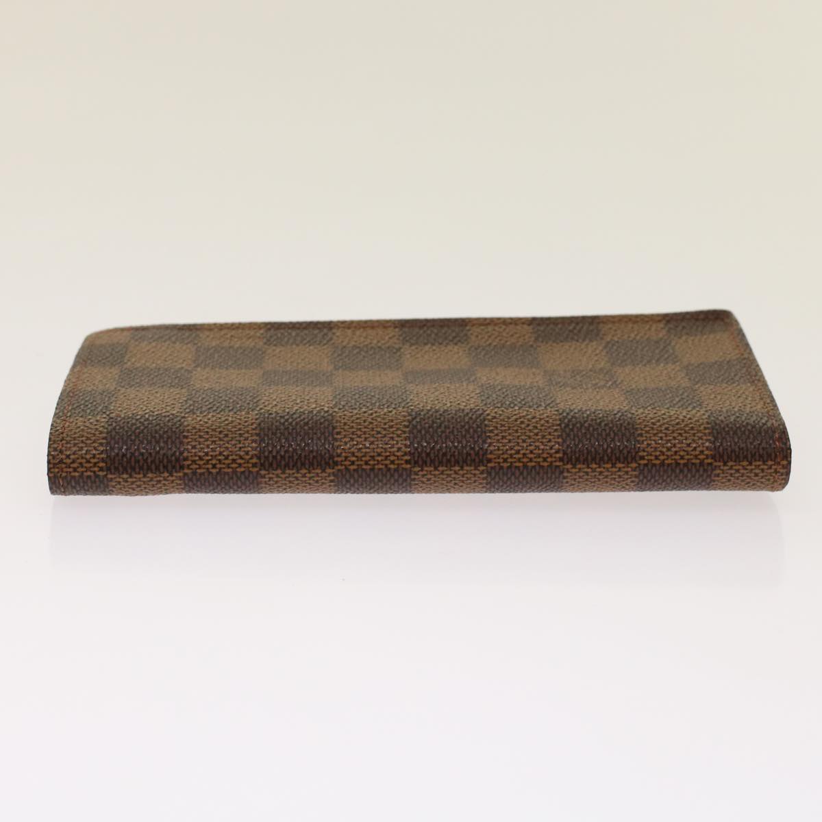 LOUIS VUITTON Damier Ebene Etui Lunettes Simple Glasses Case Auth Handbag