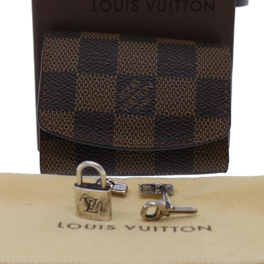 LOUIS VUITTON Damier Ebene Cuff Case Cuffs LV Handbag | Studio Nafay
