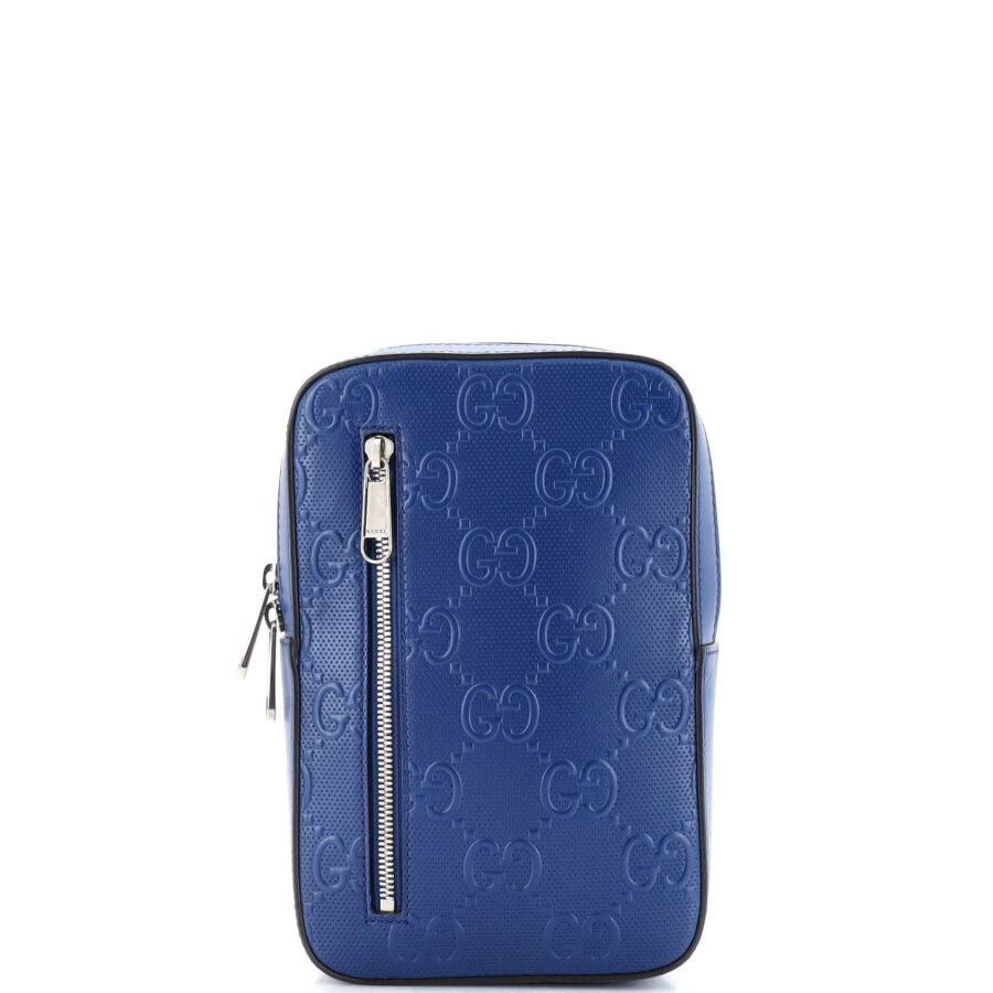 Sling Backpack GG Embossed Perforated Leather | Studio Nafay