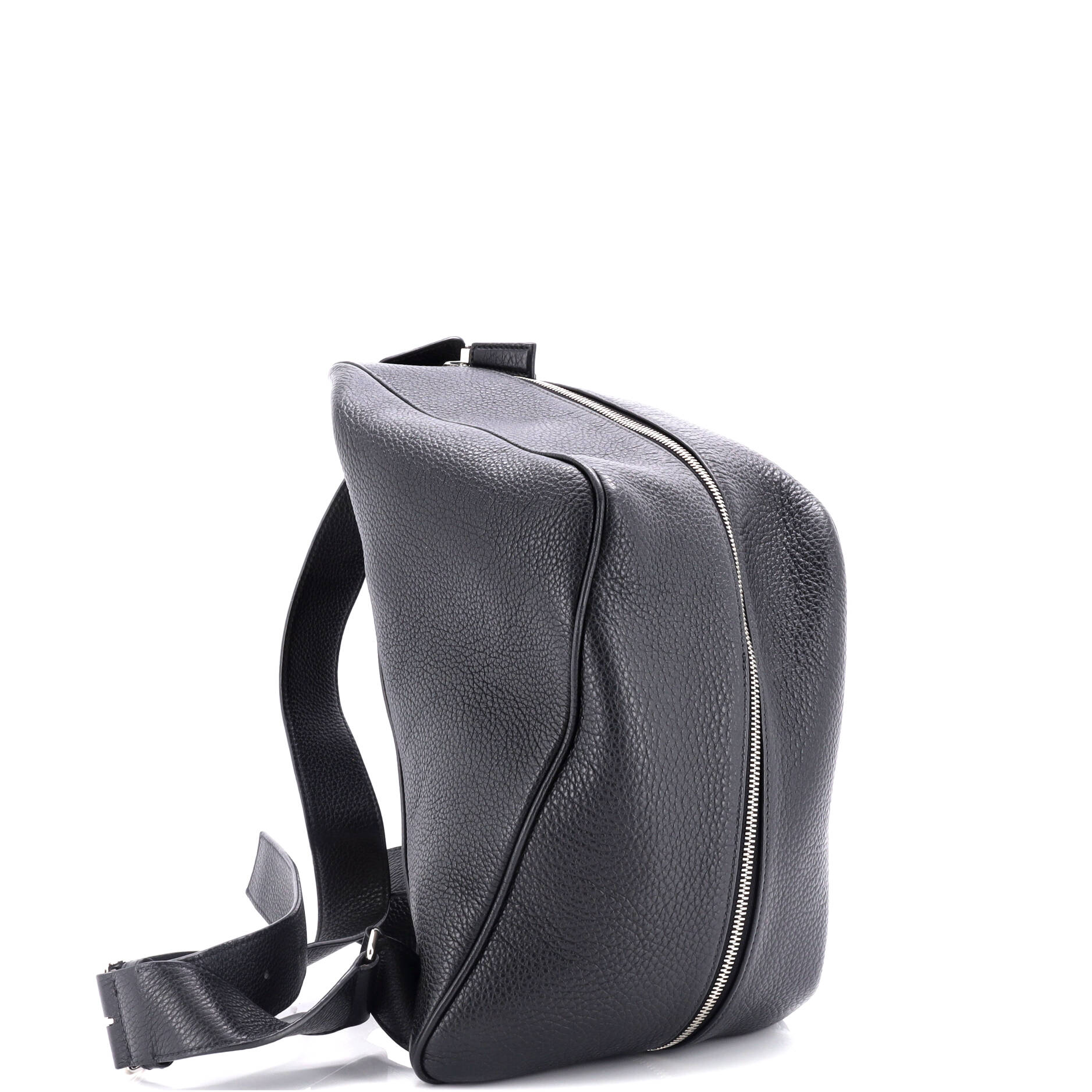 Triangle Zip Backpack Leather