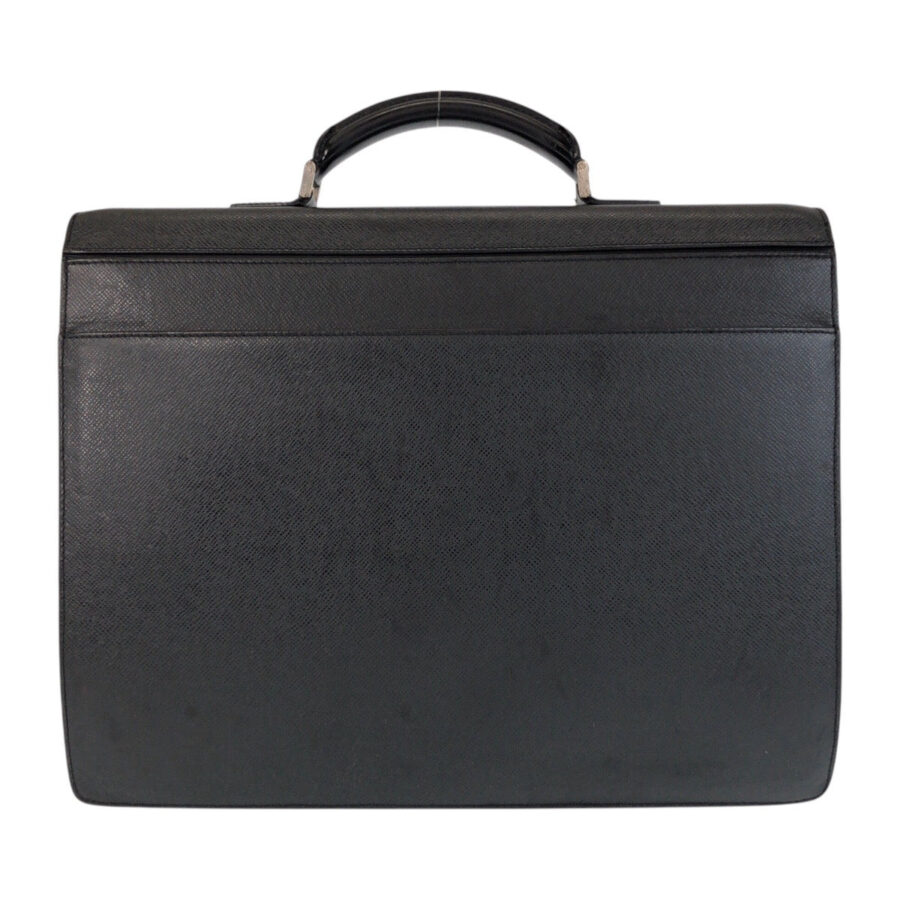 LOUIS VUITTON Business bag leather Ardoise Black SilverMetal Business bag briefcase Taiga Robusto 1 mens | Studio Nafay