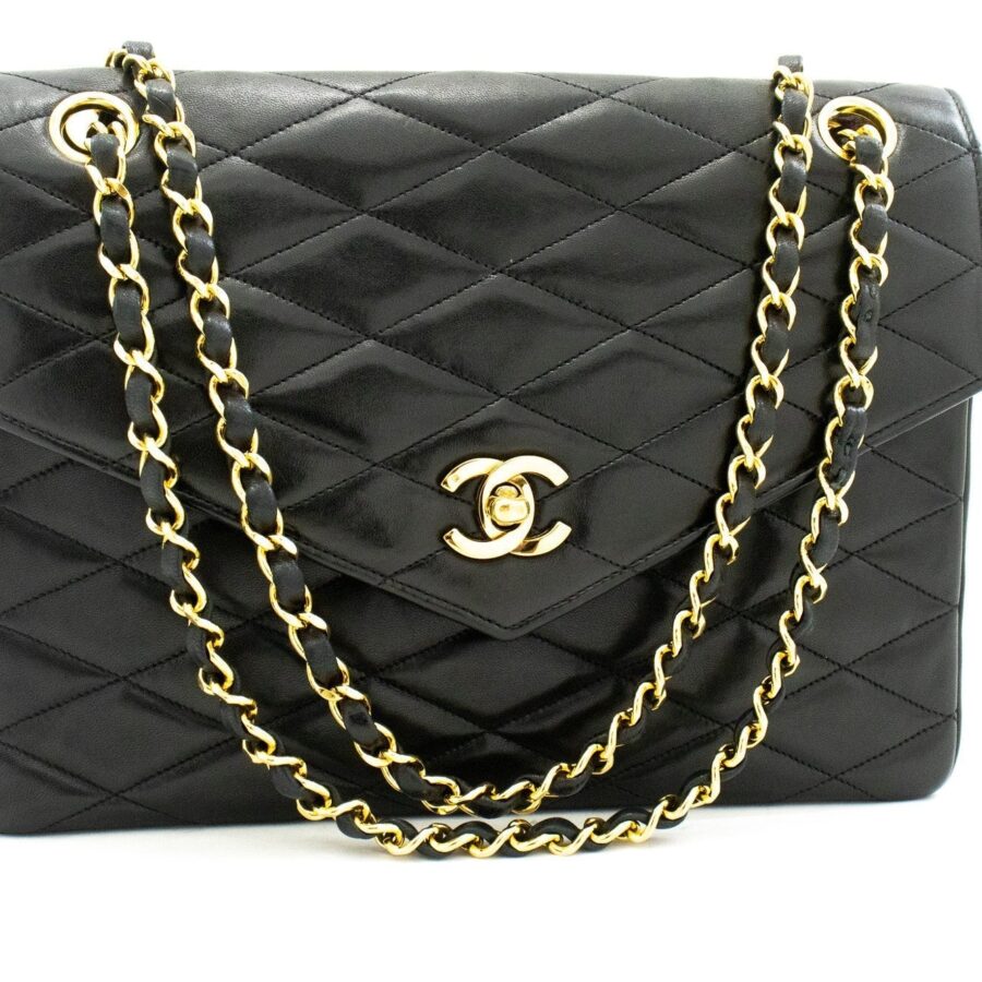 CHANEL Envelope Chain Shoulder Bag Flap Quilted Lambskin k32 | Studio Nafay