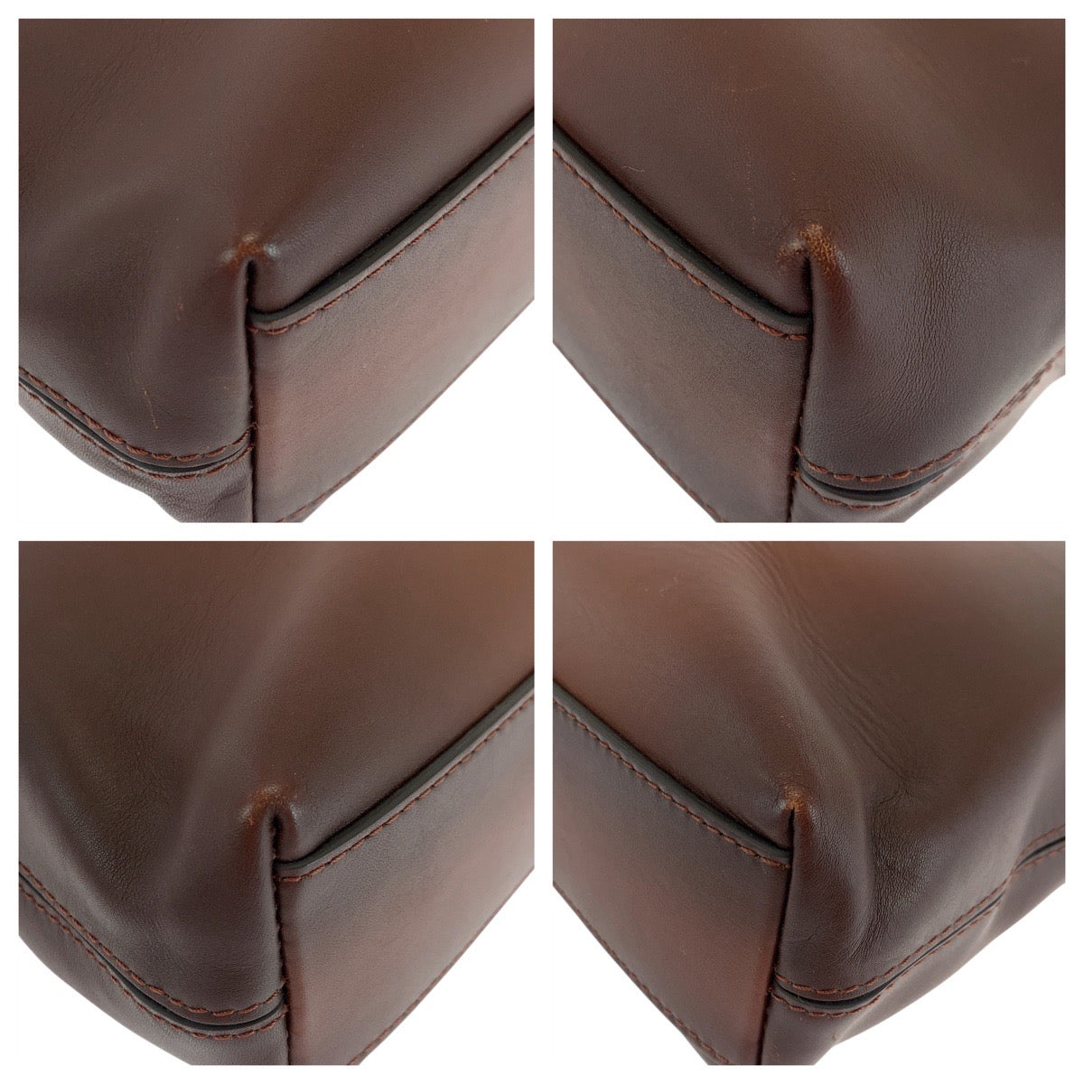 LOUIS VUITTON Business bag leather Brown Monogram Cuir Cultable