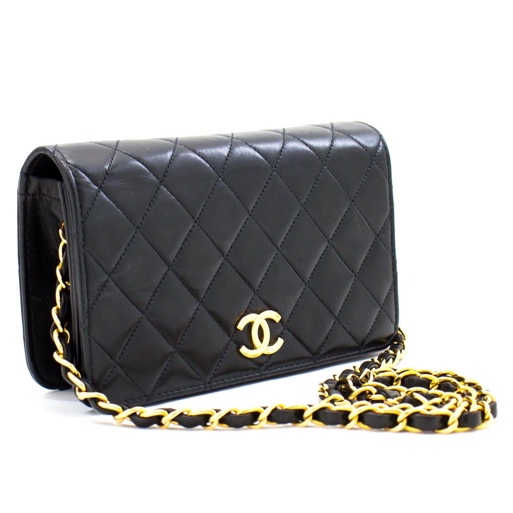 Chanel Flap Lambskin Black Shoulder Bag 11