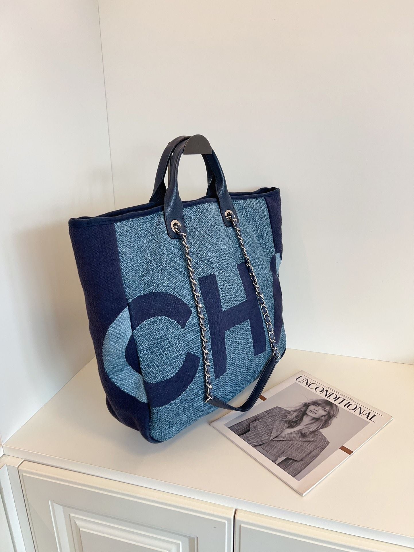 Chanel Blue Bag *Cm Tote Luxury Designer Handbag