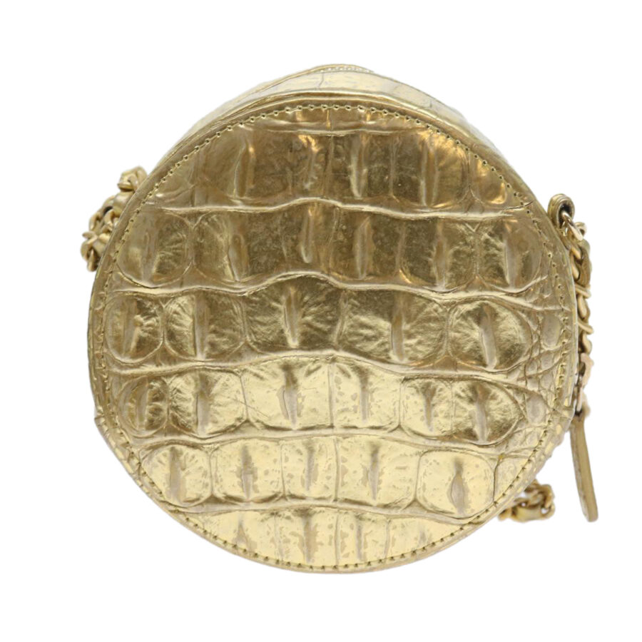 CHANEL Chain Shoulder Bag Calf Leather Gold Cc Auth 57040a | Studio Nafay