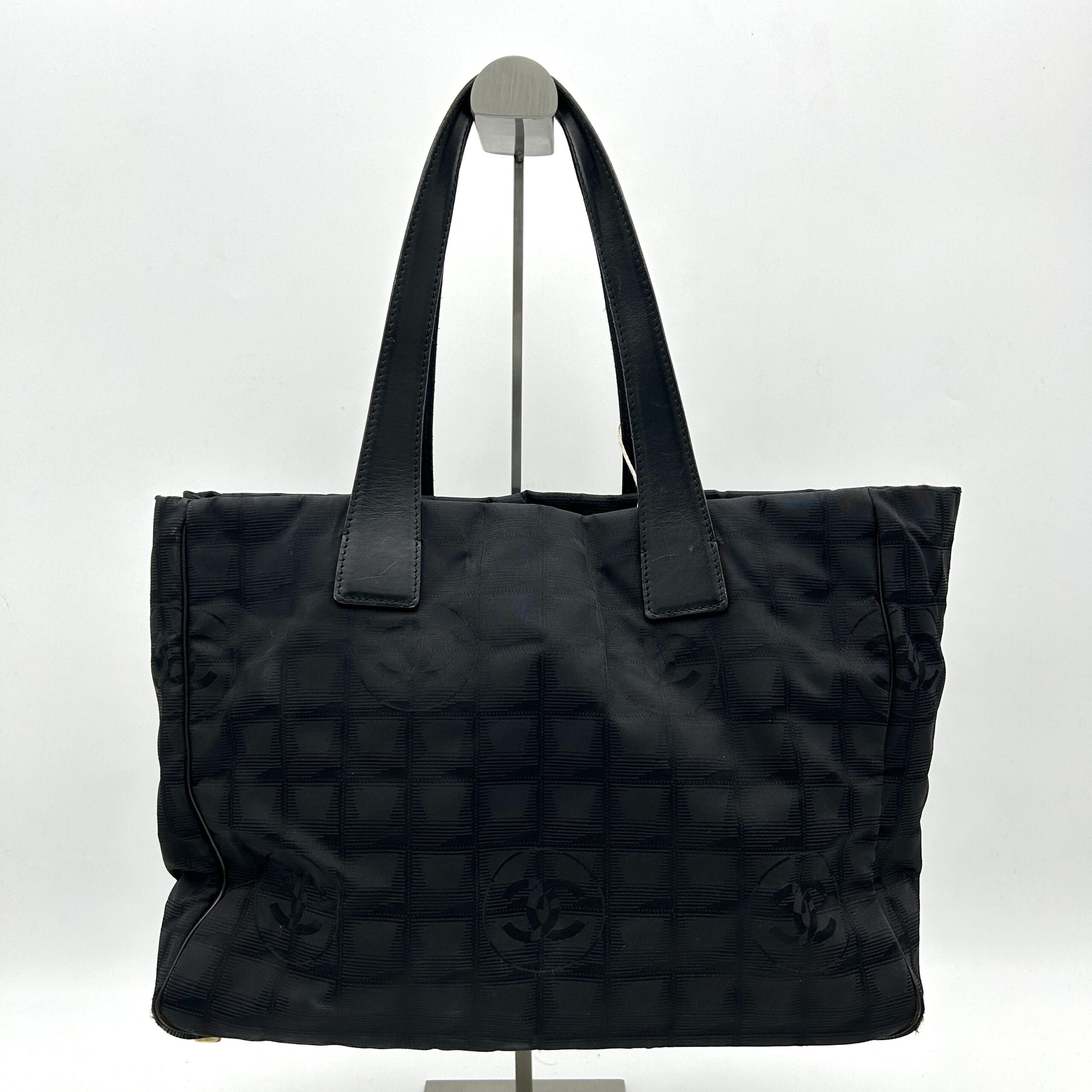 Chanel Tote Bagtravel Line Nylon Black WD