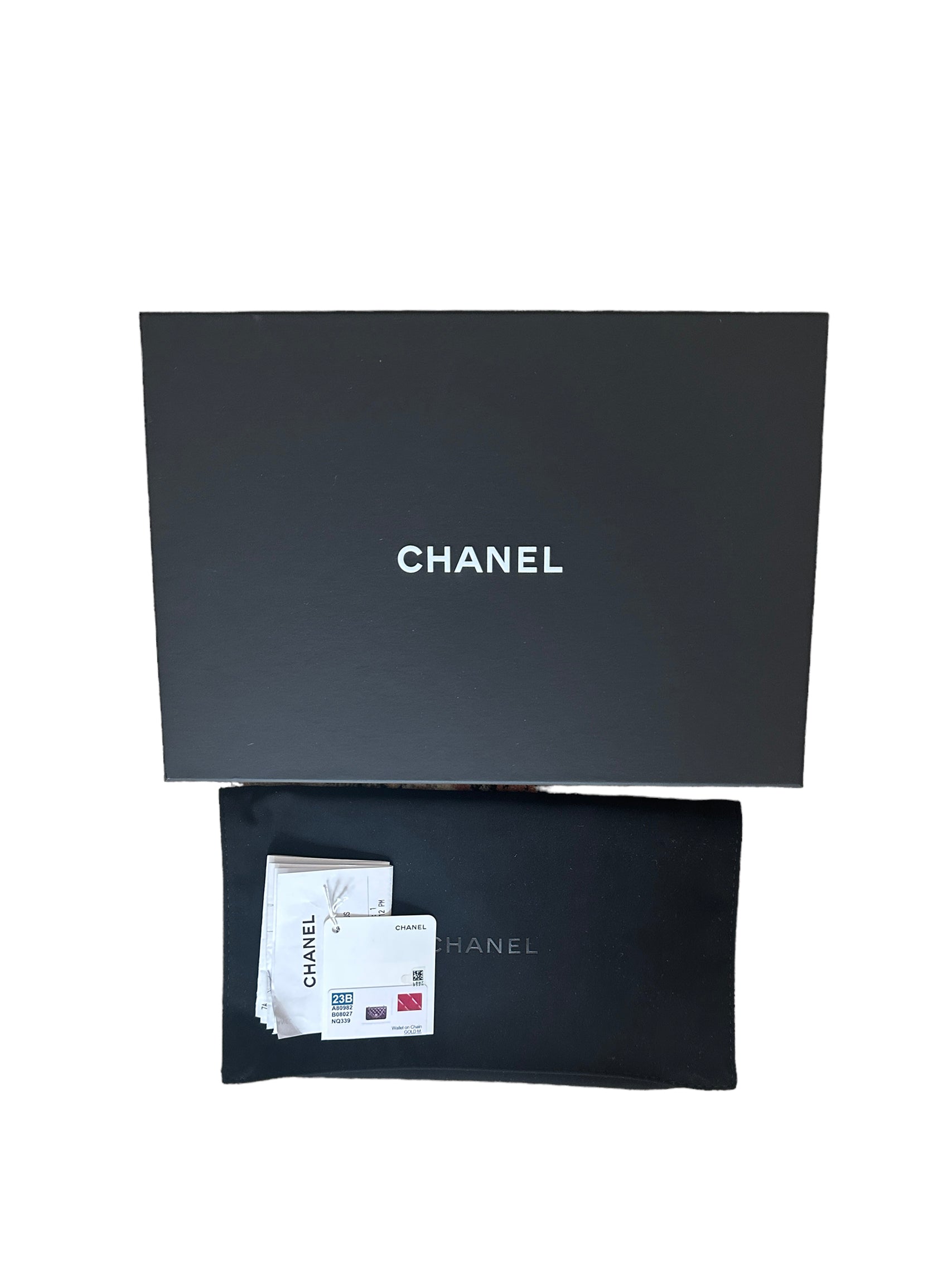 Chanel NEW Red Lambskin Quilted Trendy CC Wallet On Chain WOC Bag