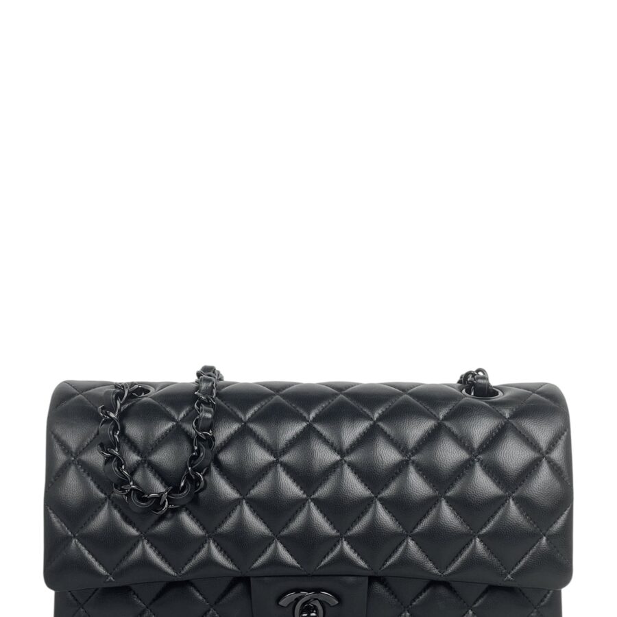 Chanel SO BLACK Lambskin Medium Double Flap Bag | Studio Nafay