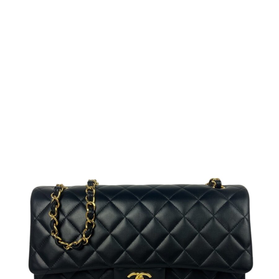 Chanel Black Lambskin Double Flap Jumbo Bag GHW | Studio Nafay