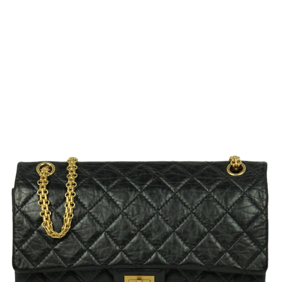 Chanel Black Calfskin Quilted 2.55 Reissue 226 Flap Bag | Studio Nafay