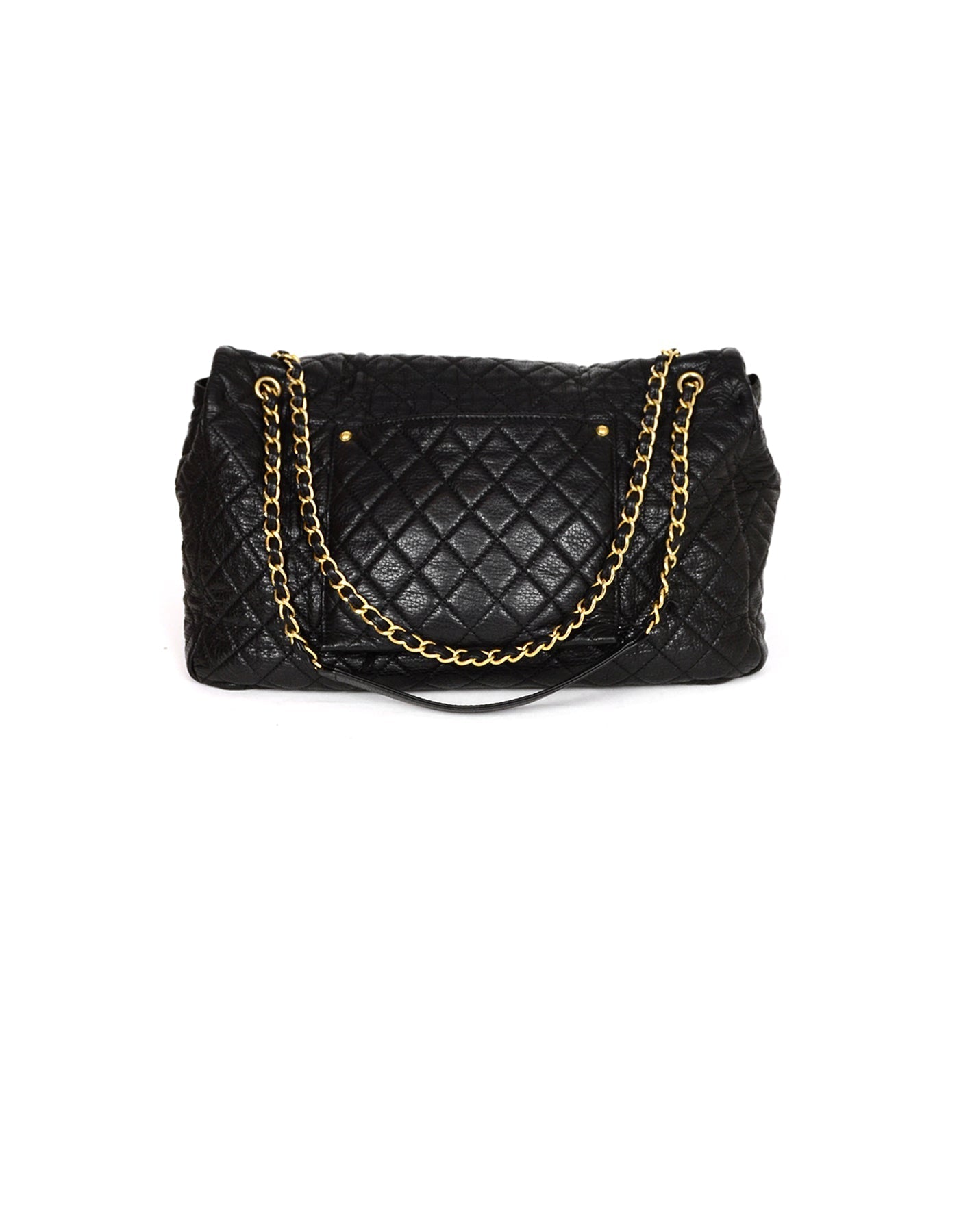 Chanel Black Calfskin Leather Airlines XXL CC Flap Bag - Product Image 4