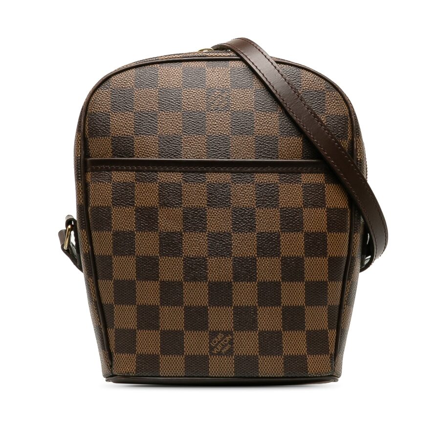 Brown Louis Vuitton Damier Ebene Ipanema PM Crossbody Bag | Studio Nafay