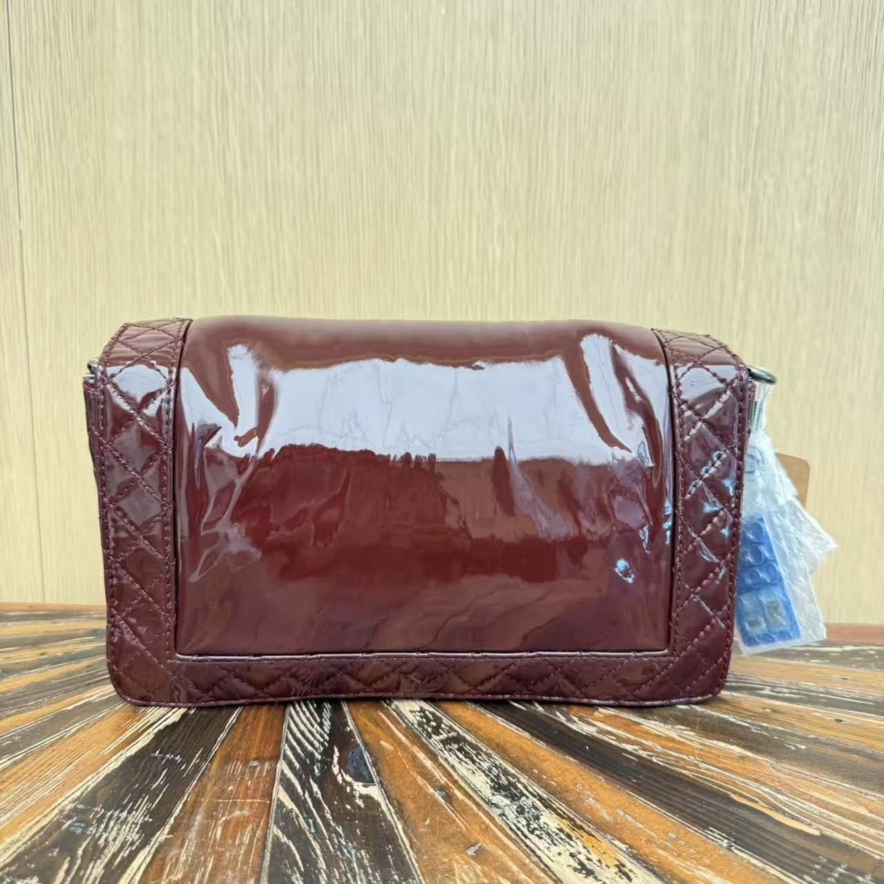 Chanel Medium Patent Reverso Boy Bag – Burgundy Shoulder Bags, Handbags