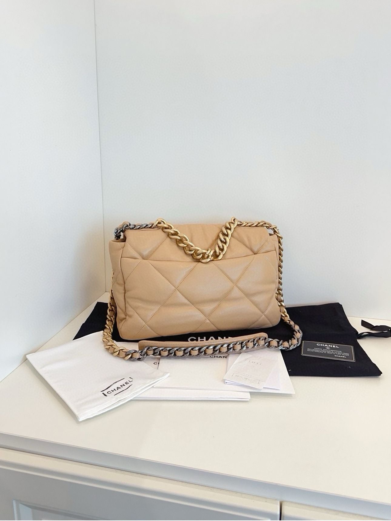 Chanel bag *cm beige Luxury Designer Handbag