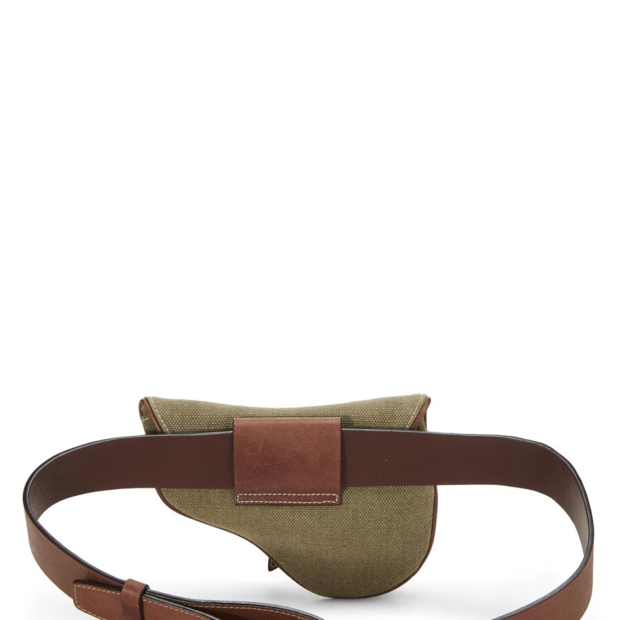 Dior, Green Canvas Saddle Belt Bag, Green | Studio Nafay