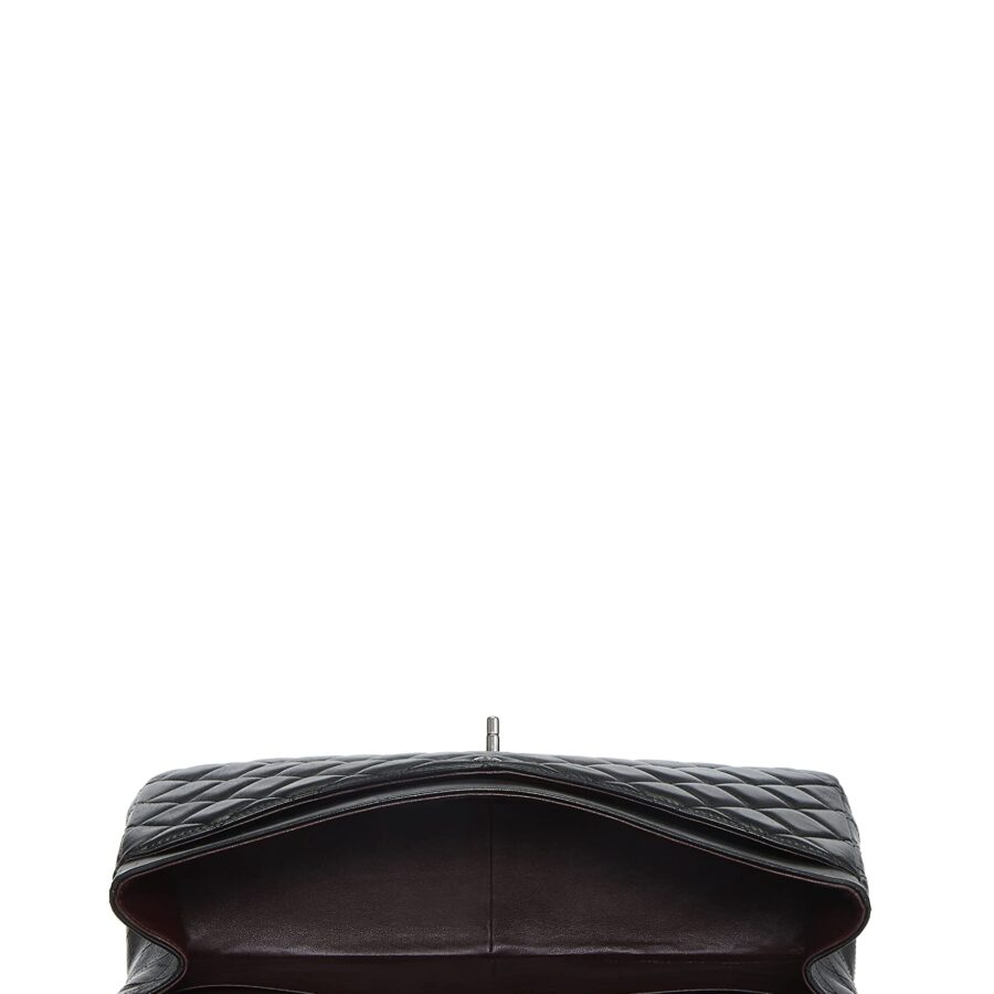 Chl, Black Quilted Lambskin New Classic Double Flap Maxi, Black | Studio Nafay