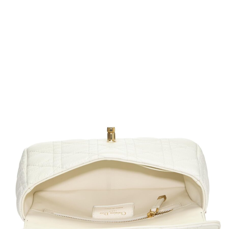 Dior, White Cannage Calfskin Caro Bag Small, White | Studio Nafay