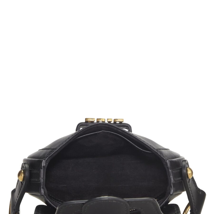 Dior, Black Calfskin D-Fence Saddle Mini, Black | Studio Nafay