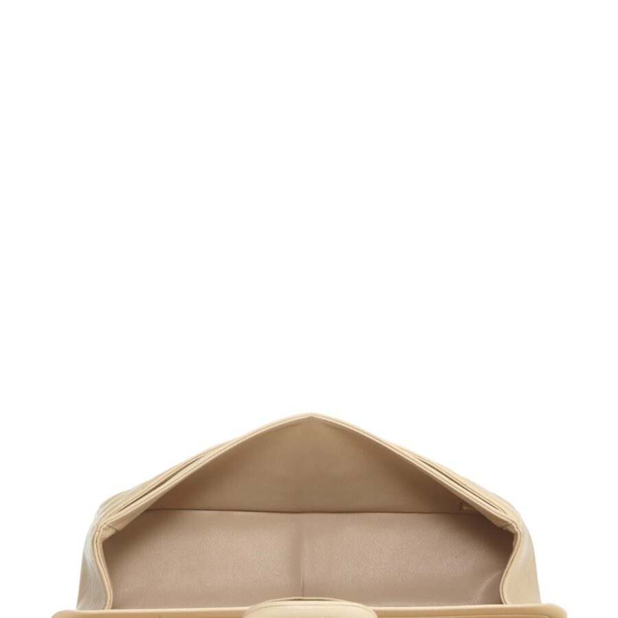 Chl, Beige Quilted Lambskin New Classic Double Flap Jumbo, Beige | Studio Nafay