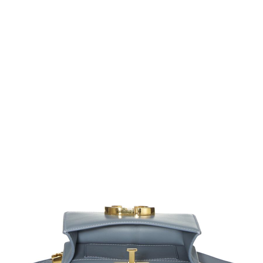 Dior, Blue Calfskin 30 Montaigne Bag Micro, Grey | Studio Nafay