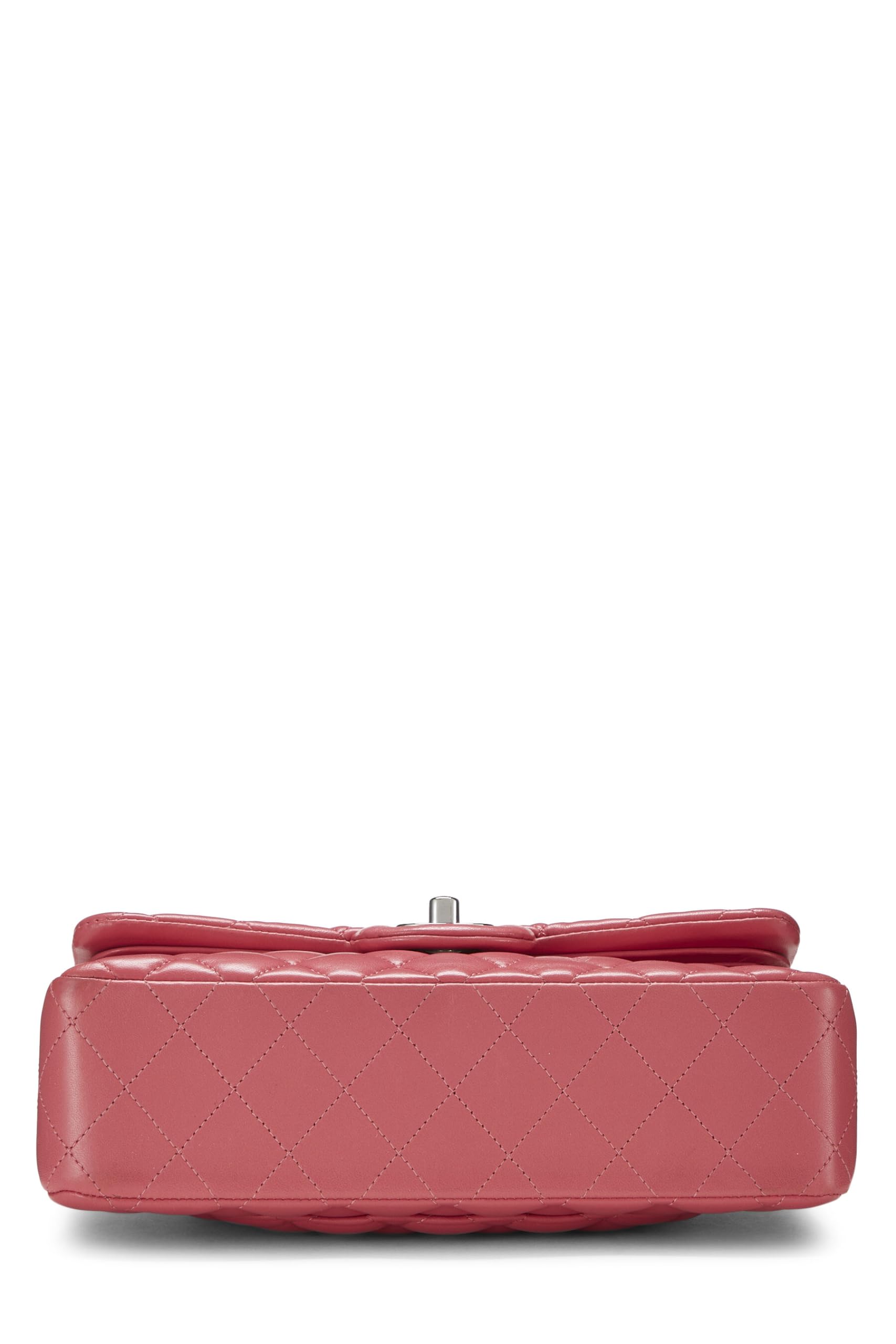 Chl, Pink Quilted Lambskin Classic Double Flap Small, Pink