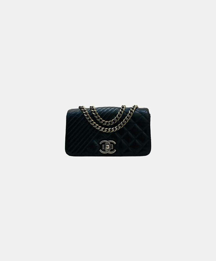CHANEL Coco Boy Black Quilted Shoulder Bag | Studio Nafay