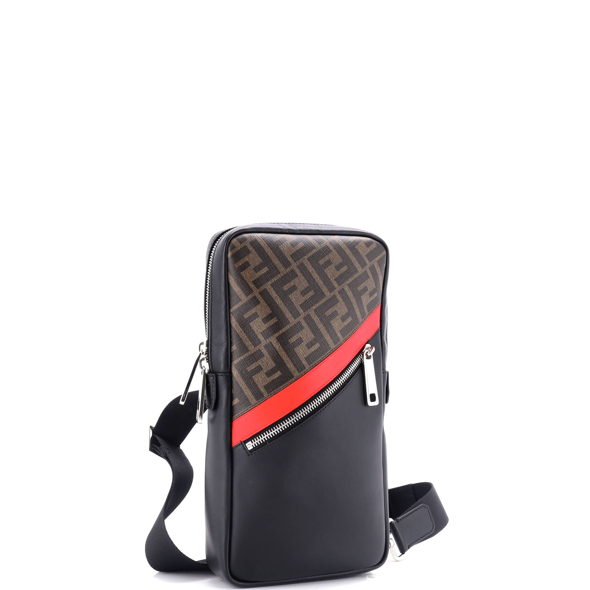 Sling Backpack Zucca Coated Canvas and Leather
