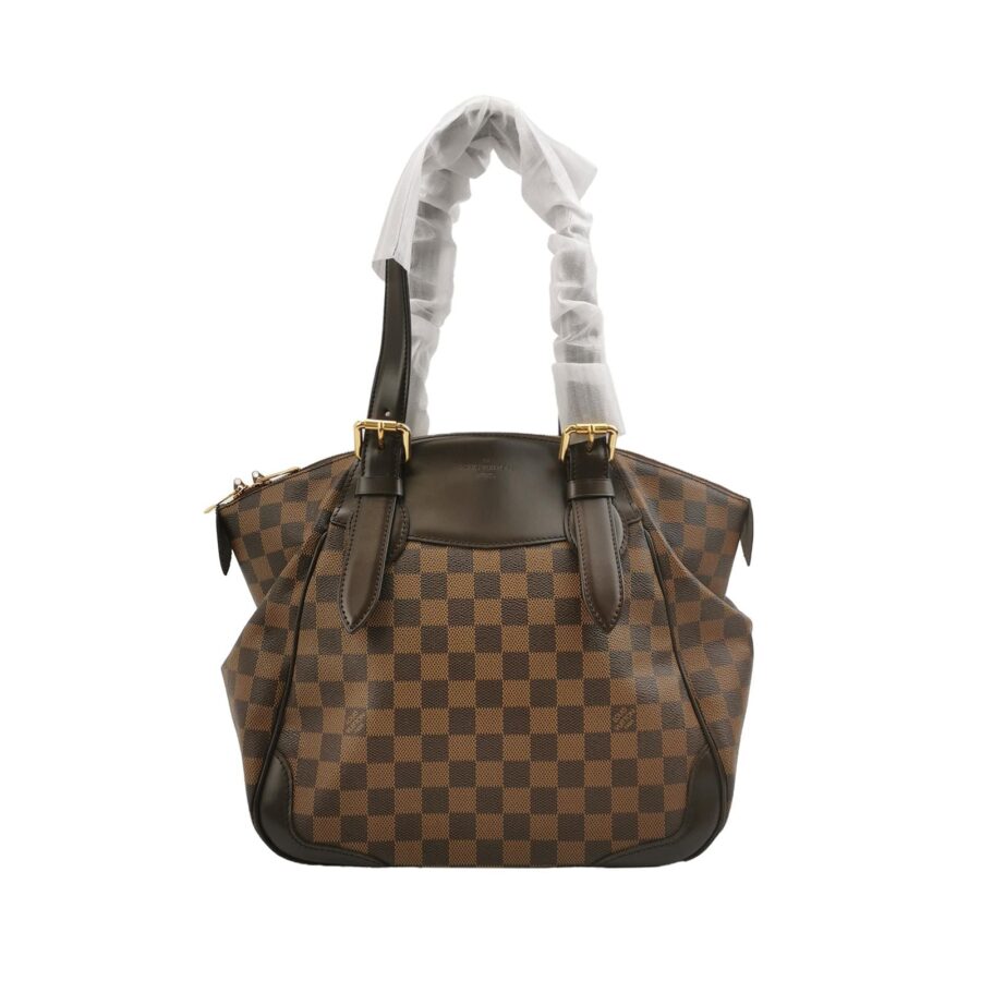 Louis Vuitton Verona Leather Checkerboard Logo Embellished Tote Shoulder Bag 250514781192823 | Studio Nafay
