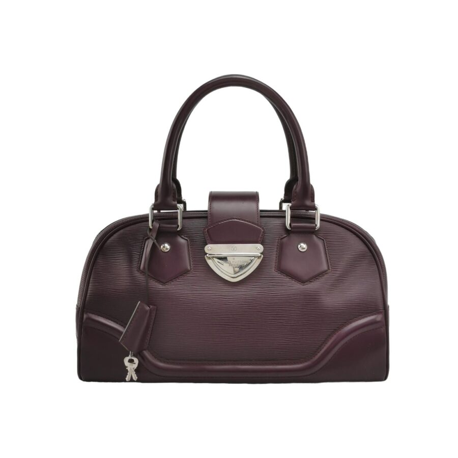 Louis Vuitton Montaigne Bag Calfskin Solid Wave Pattern Letter Logo Metal Buckle Bowling Bag Handbag 24122478995253 | Studio Nafay