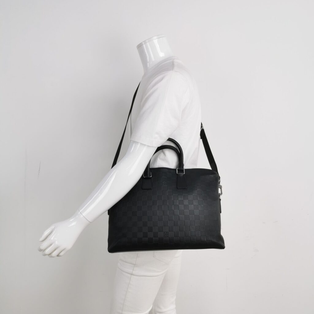 Louis Vuitton Porte-Documents Jour Leather Checkerboard Trim Briefcase Crossbody Shoulder Bag 24122778998260 - Product Image 2