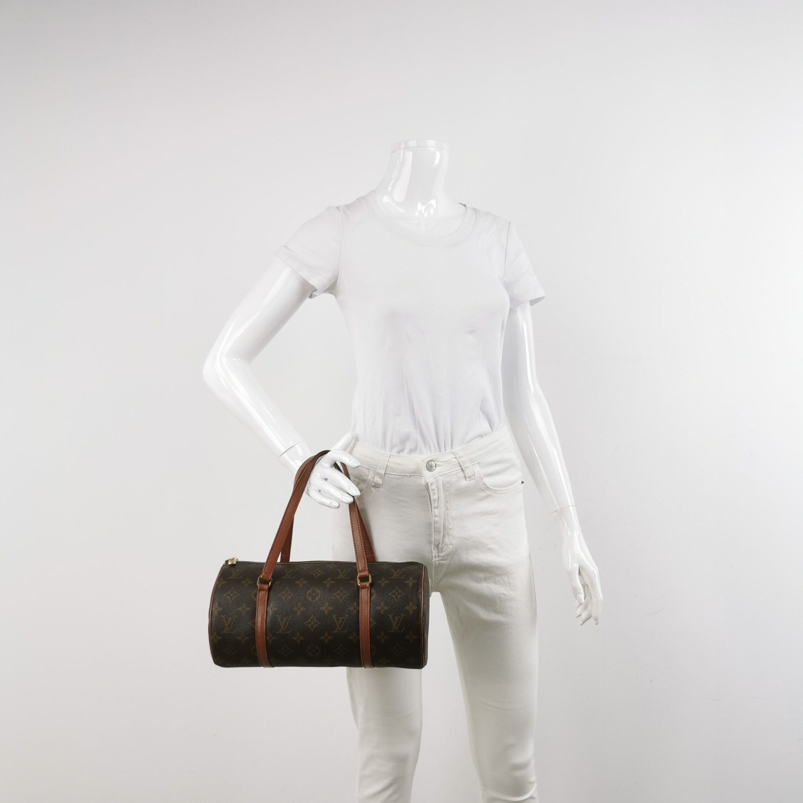 Louis Vuitton Papillon Large Monogram Print Cylinder Handbag 24120678973004