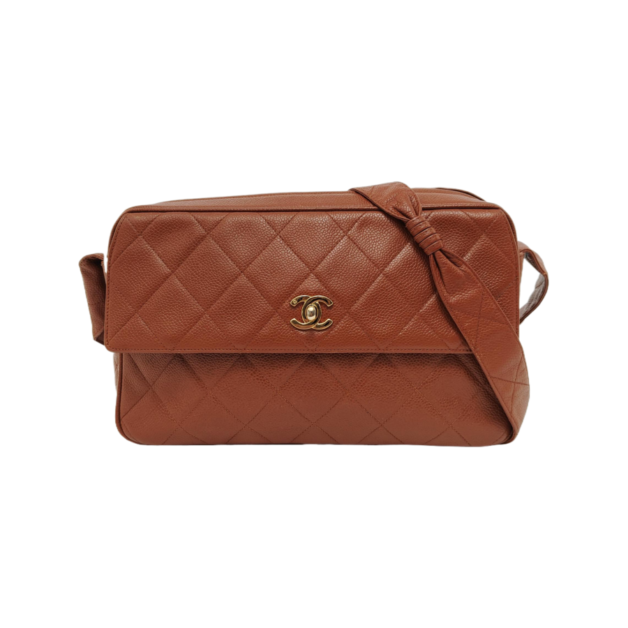 Chanel Large Leather Caviar Brown Crossbody | Studio Nafay