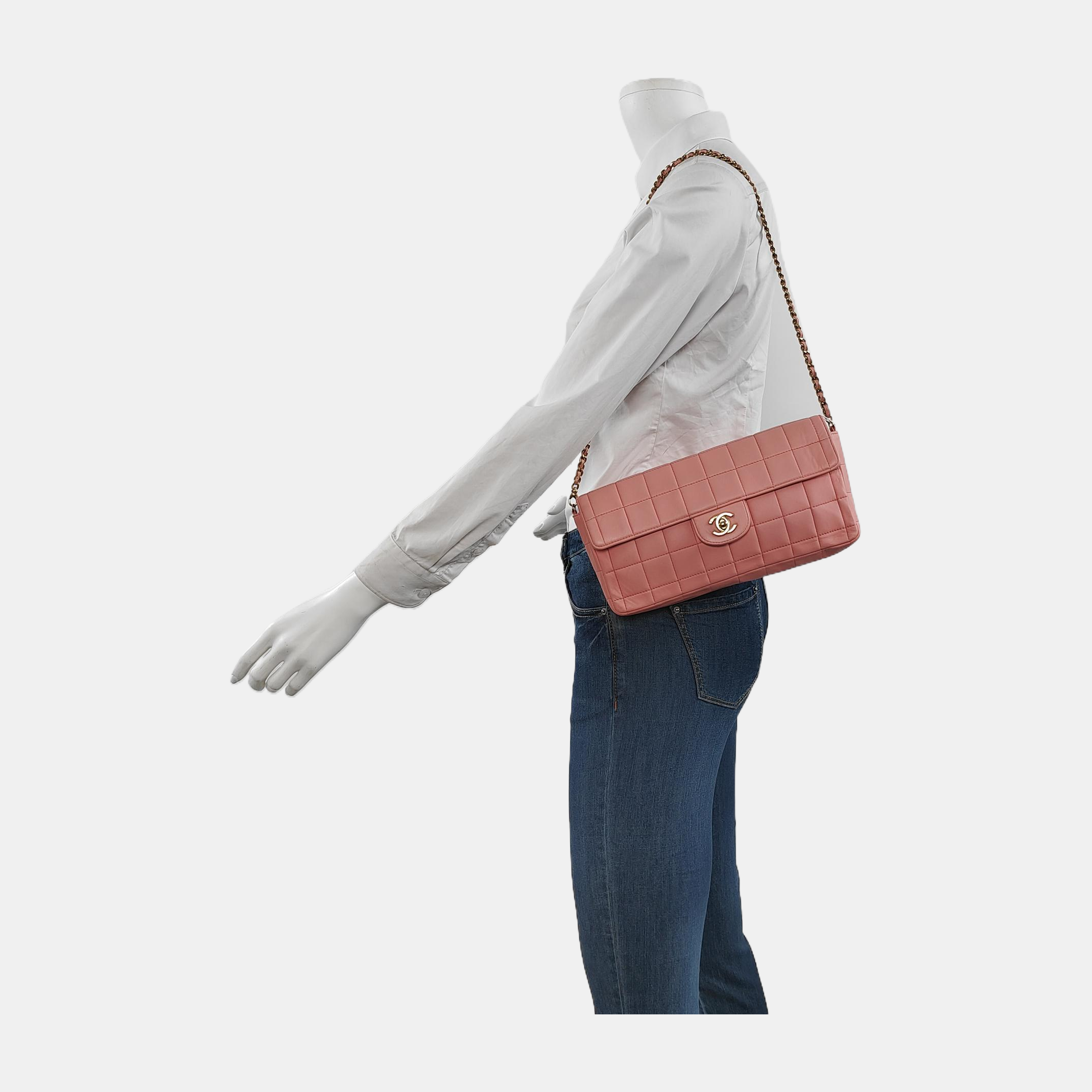 Chanel Leather Pink East Handbag