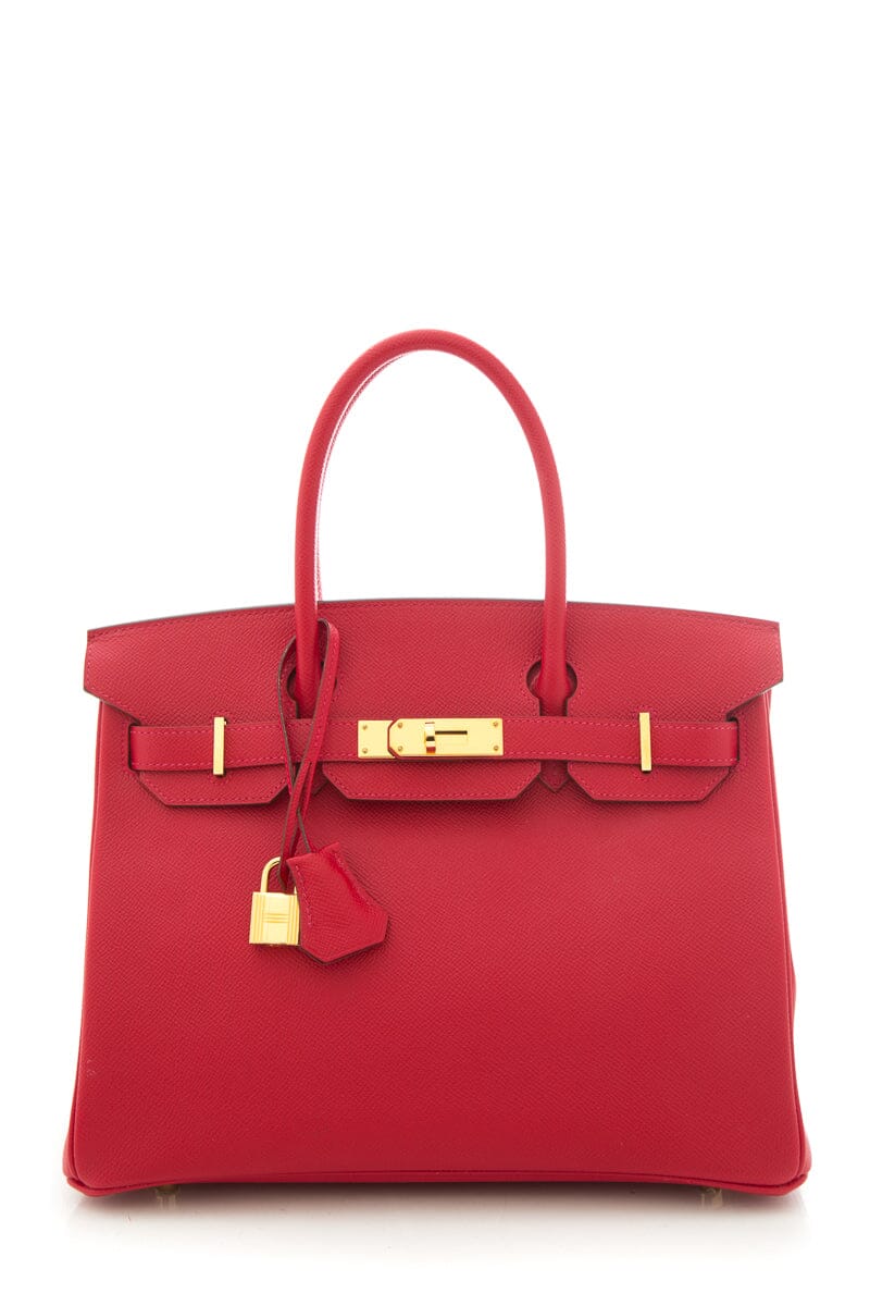 HermesRouge Casaque Epsom Leather Birkin 30 CM