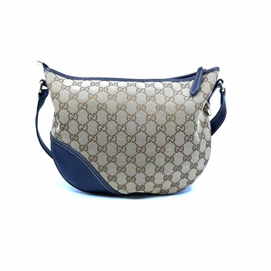 GUCCI Brown Canvas, Leather Monogram Handbag | Studio Nafay