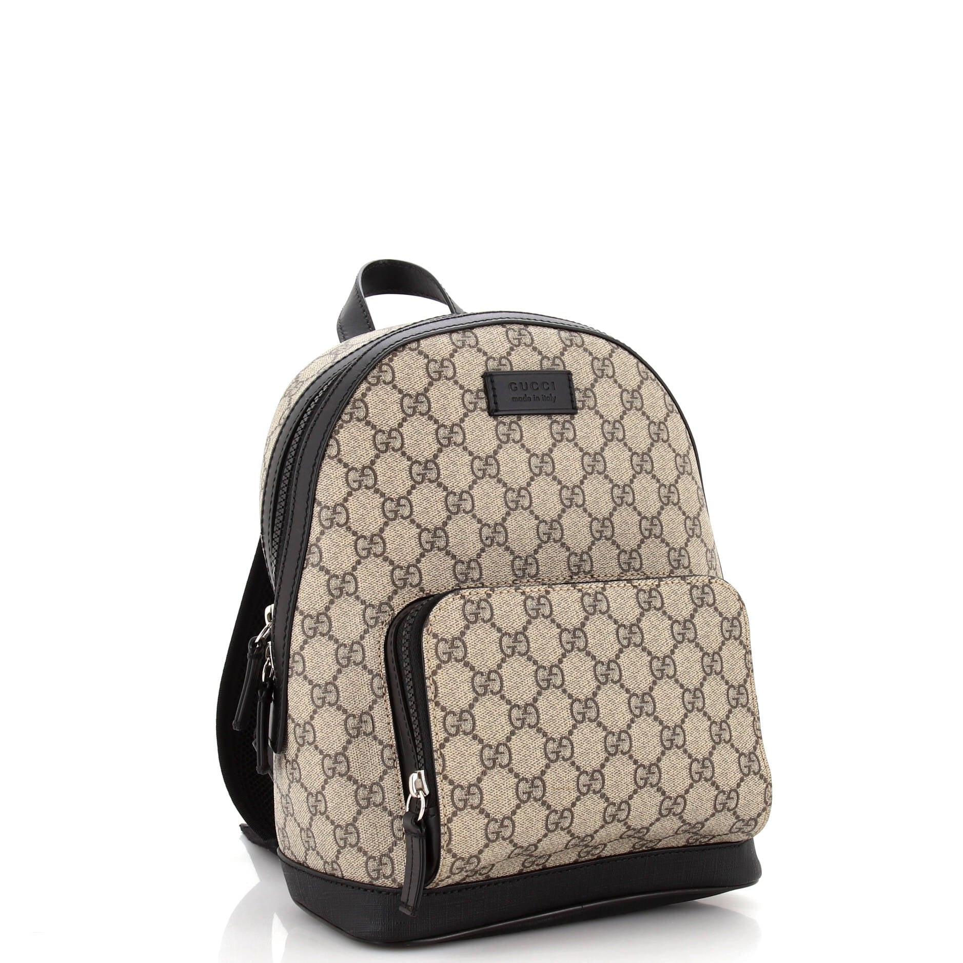 Zip Pocket Backpack GG Coated Canvas Small