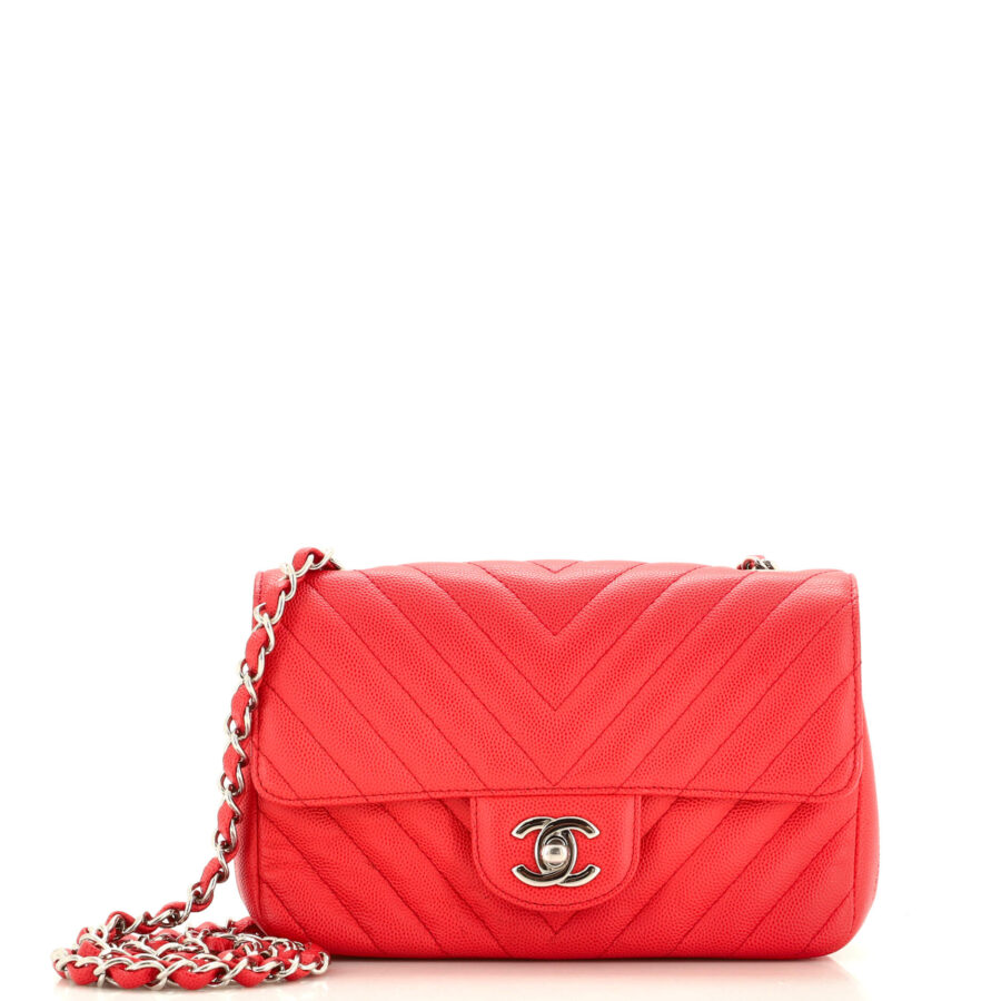 CHANEL Classic Single Flap Bag Chevron Caviar Mini | Studio Nafay