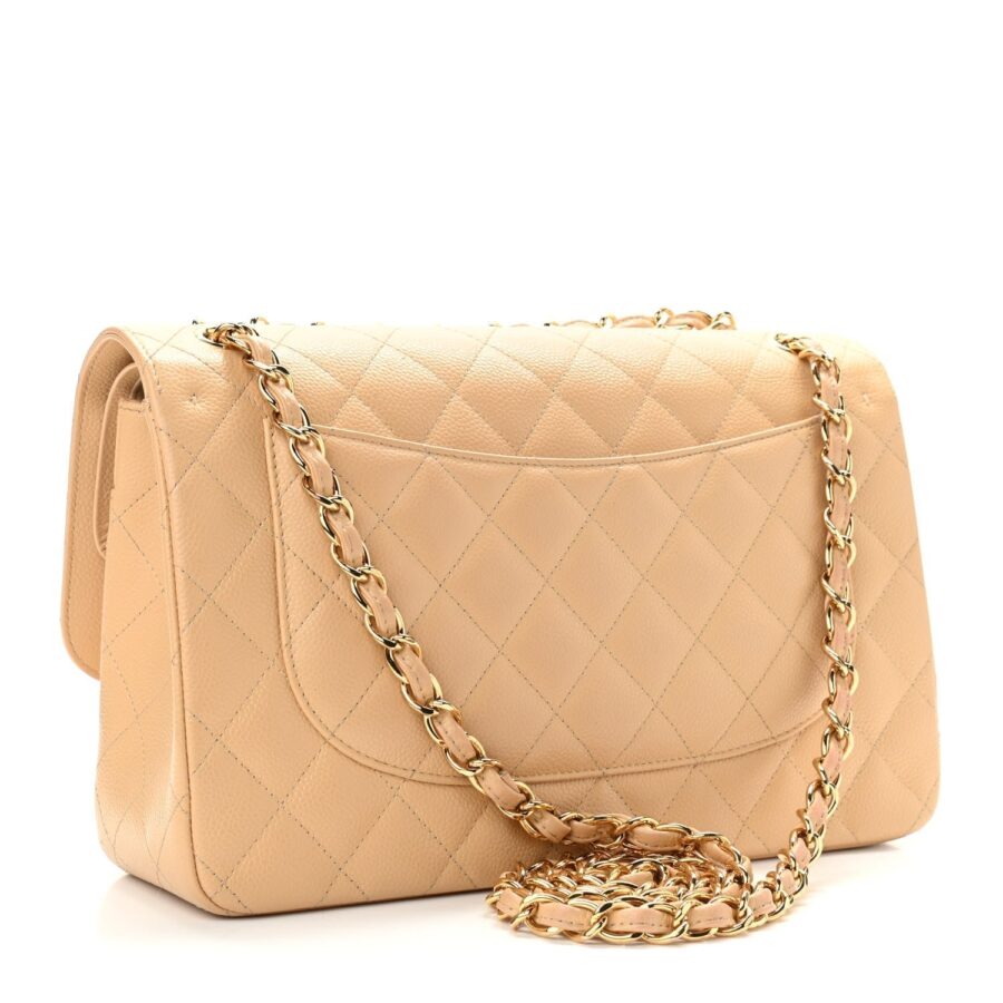 Chanel Flap Caviar Leather Gold Shoulder Bag 4 | Studio Nafay