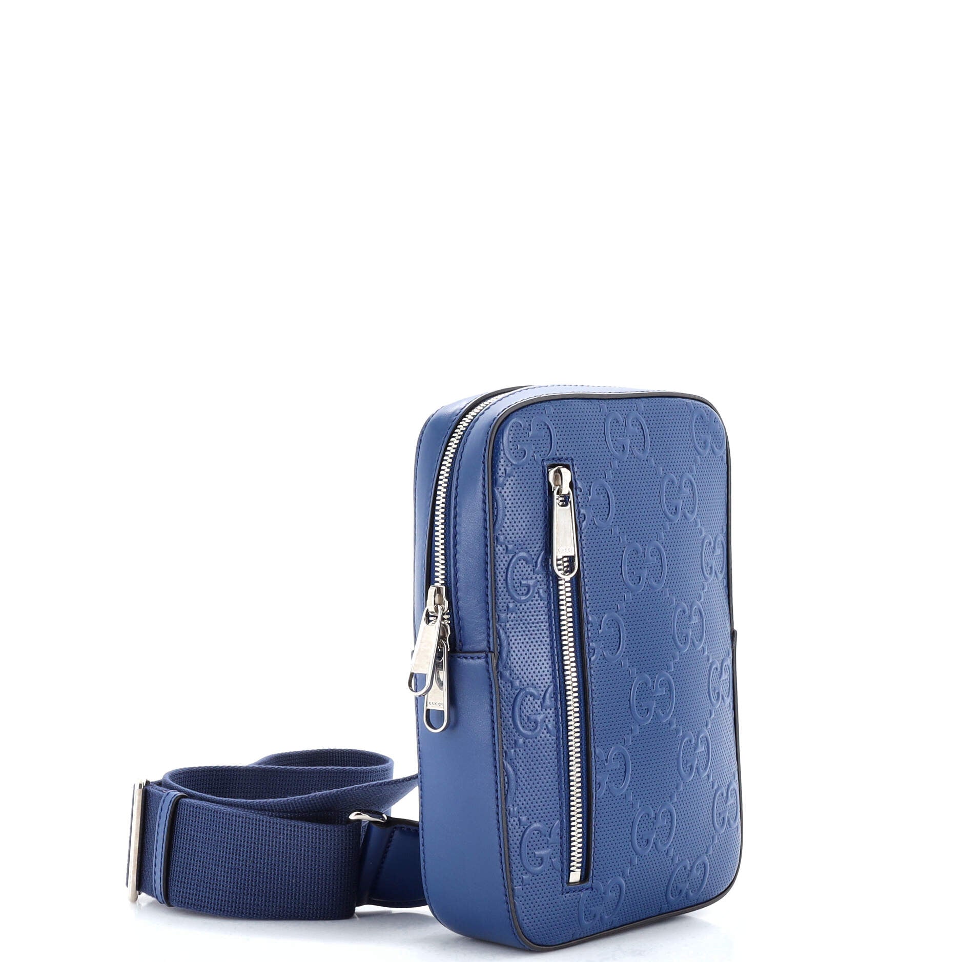 Sling Backpack GG Embossed Perforated Leather