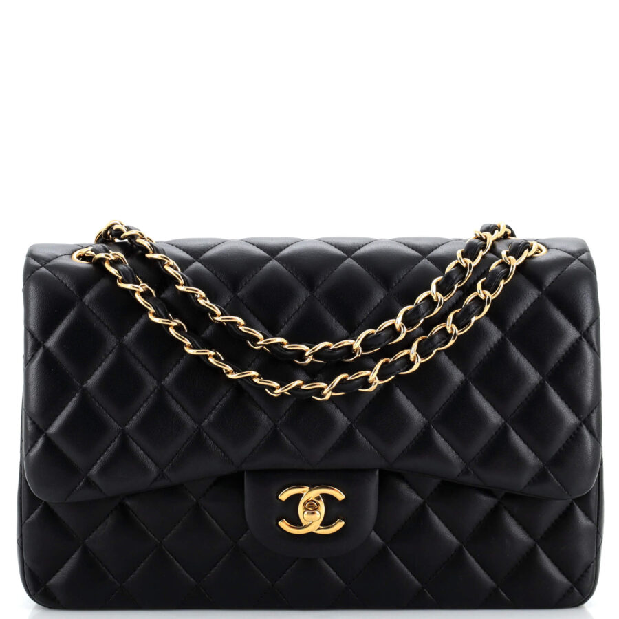 CHANEL Classic Double Flap Bag Quilted Lambskin Jumbo | Studio Nafay
