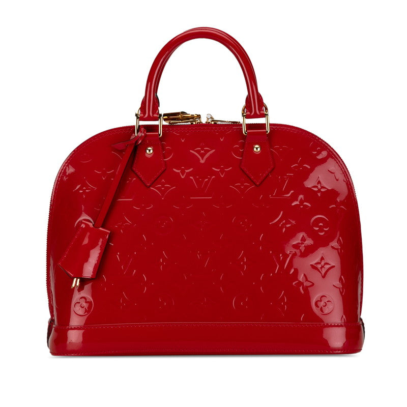 Louis Vuitton Monogram Vernis Alma MM Handbag Rose Andy Red Patent Leather Louis Vuitton | Studio Nafay