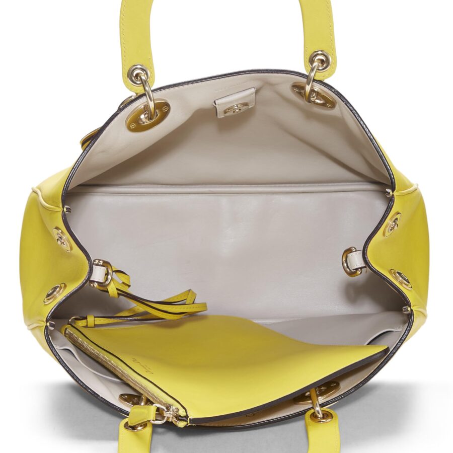Dior, Yellow Leather Diorissimo Medium, Yellow | Studio Nafay