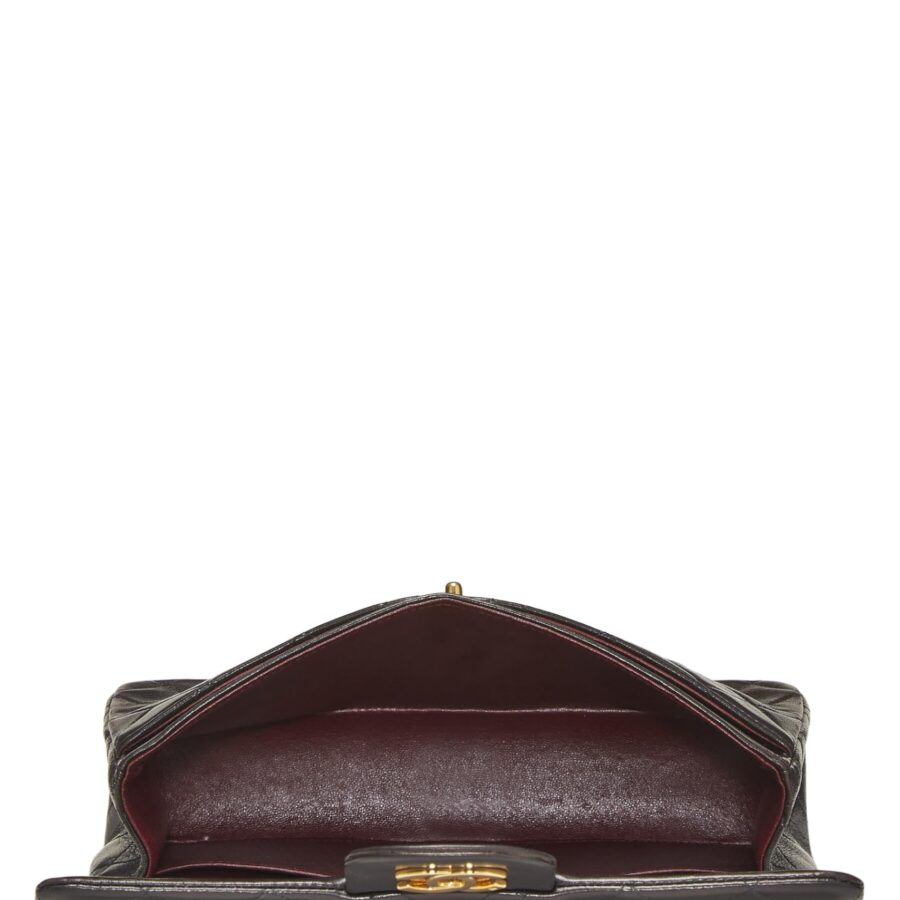Chl, Black Quilted Lambskin Classic Double Flap Small, Black | Studio Nafay