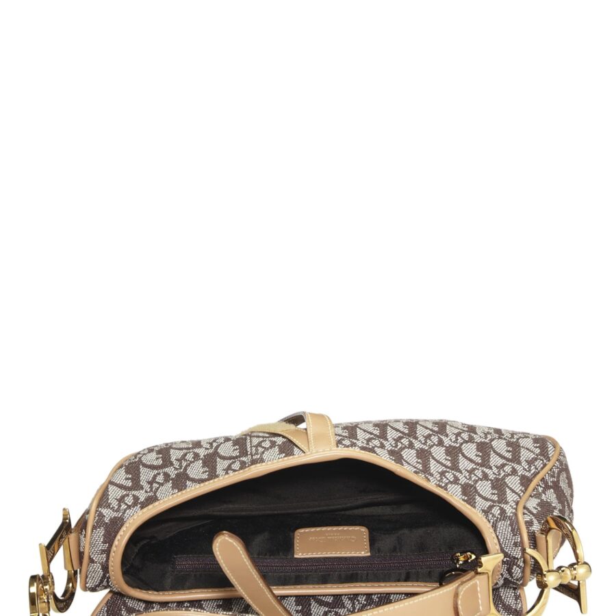 Dior, Brown Trotter Canvas Saddle Bag, Beige | Studio Nafay