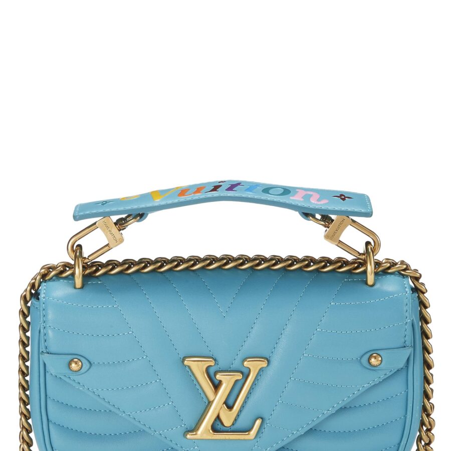 Louis Vuitton, Blue Calfskin Patches New Wave Shoulder Bag, Blue | Studio Nafay