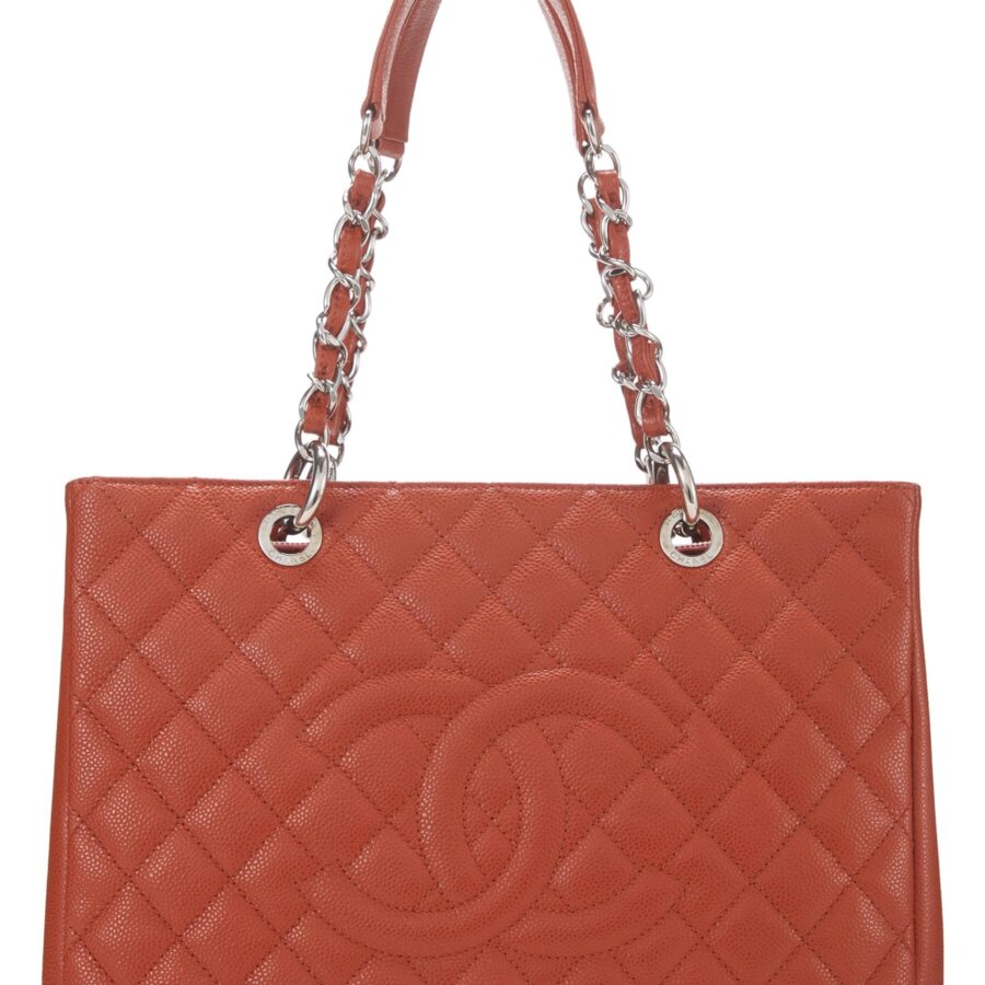 Chanel, Orange Caviar Grand Shopping Tote (GST), Orange | Studio Nafay