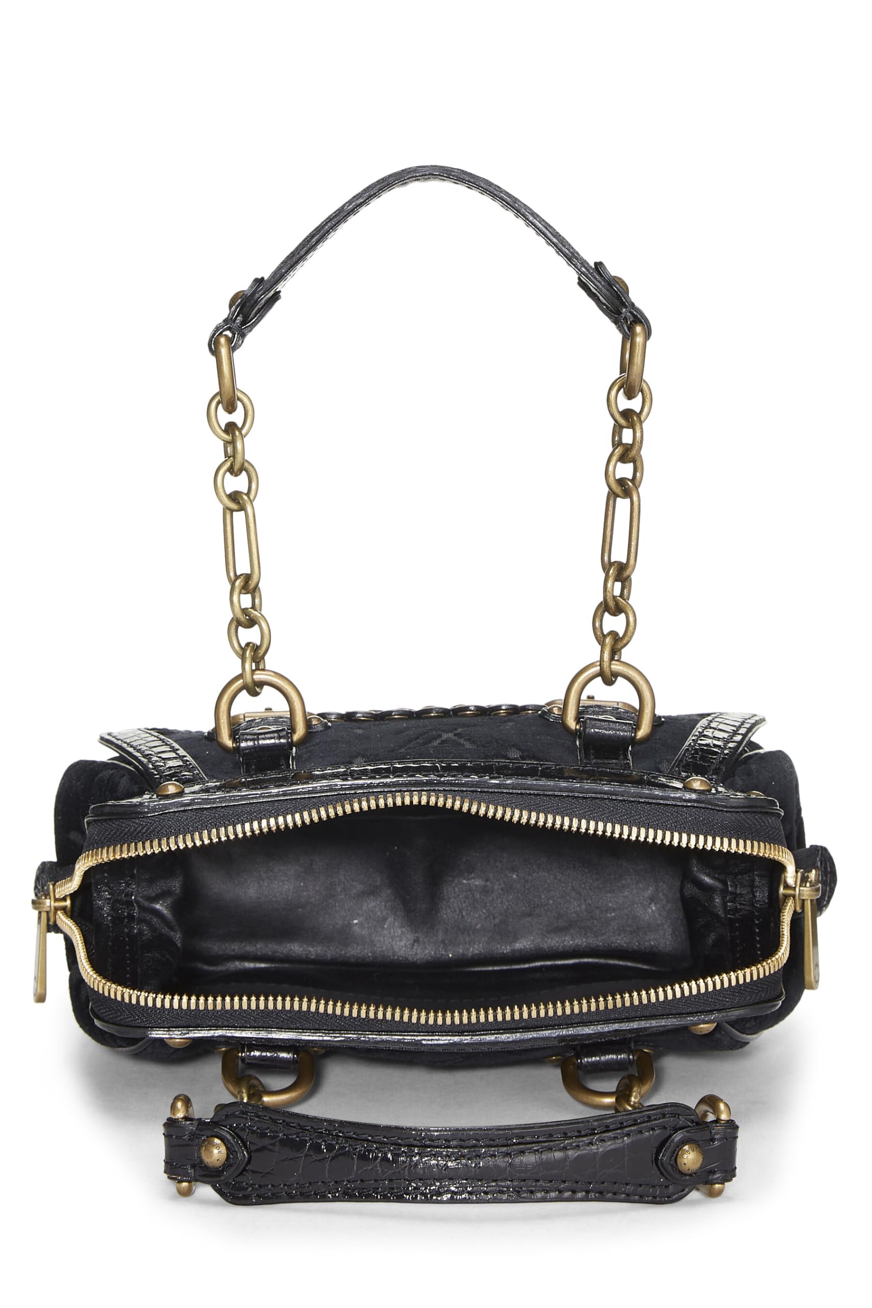 Louis Vuitton, Black Monogram Velour Gracie PM, Black